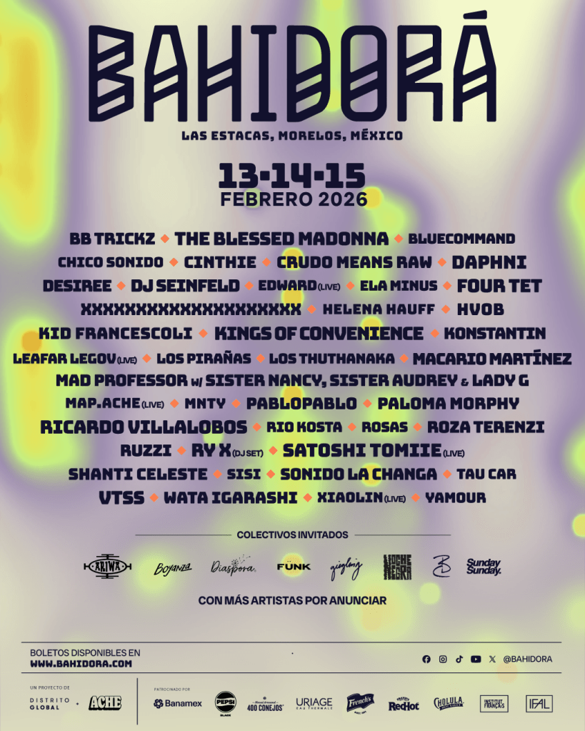 Cartel oficial del festival Bahidorá 2026.